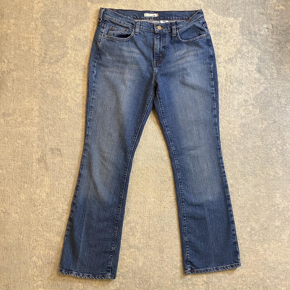 Vintage Levis 515 Boot Cut Jeans Womens 10 Blue Medium Wash Mid Rise Stretch Y2K